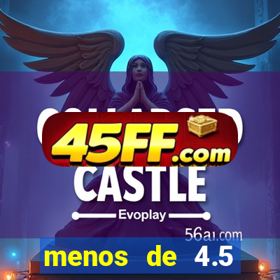 menos de 4.5 escanteios o que significa